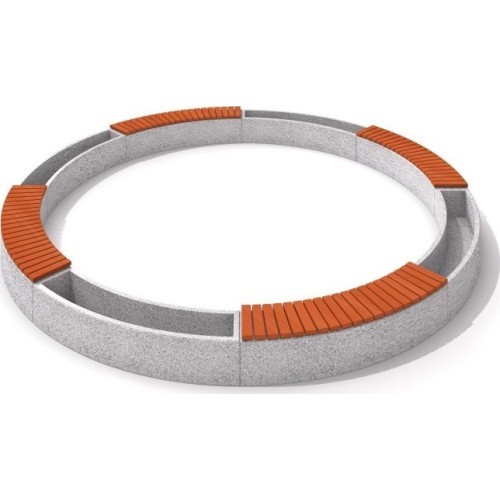 Concrete Planter Set with Bench Inter-Play 06