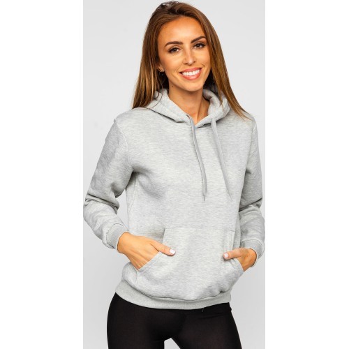 J.Style Women's Fleece Sweatshirt Grey 68W02-2