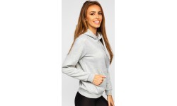 J.Style Women's Fleece Sweatshirt Grey 68W02-2