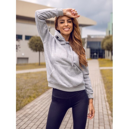 J.Style Women's Fleece Sweatshirt Grey 68W02-2