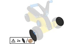 BERG GO² SparX Yellow priekšējā riteņa pārsegs (2 gab.)