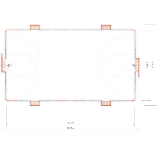Футбольное поле Arena Inter-Play 5b (29x16 м)