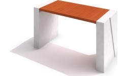 Бетонный стол Inter-Play Deco 01, белый