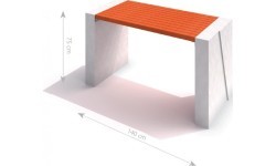 White Concrete Table Inter-Play Deco 01