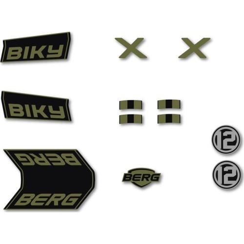 Biky uzlīmju komplekts Retro Green