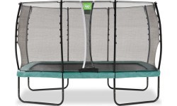 Батут EXIT Allure Classic 214x366 см с защитной сеткой, зелёный