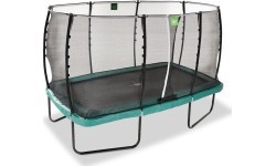 Батут EXIT Allure Classic 214x366 см с защитной сеткой, зелёный