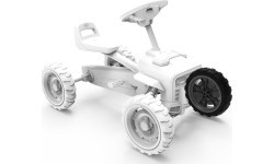 Колесо 9x2 Cross, переднее левое, серо-чёрное
