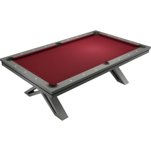 Pool Table / Dining Table, Pierce, 8 ft., Dark Grey, Club Cloth yellow green