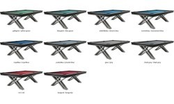 Pool Table / Dining Table, Pierce, 8 ft., Dark Grey, Club Cloth yellow green