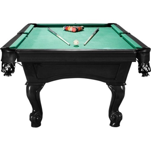 Billiard Table, Pool, Shelton, 8 ft., Black, Club Cloth yellow green