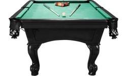 Billiard Table, Pool, Shelton, 8 ft., Black, Club Cloth yellow green