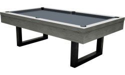 Billiard Table, Pool, Upcon, 8 ft., Grey Oak, 8 ft., Club Cloth yellow green