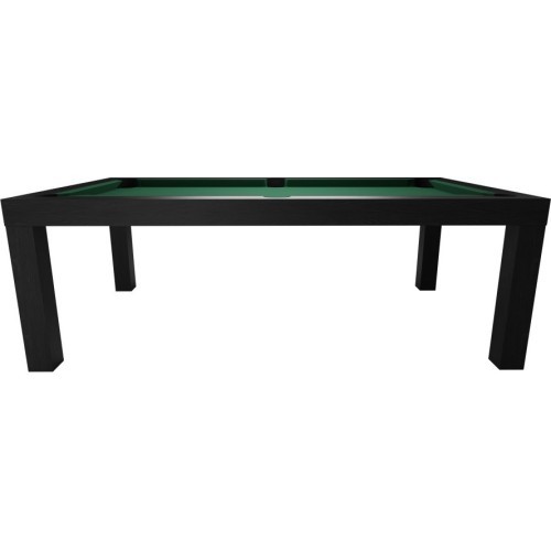 Pool Table / Dining Table, Diner, 7 ft., Matt-Black, Club Cloth yellow green