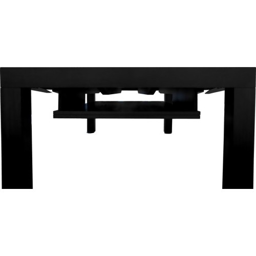 Pool Table / Dining Table, Diner, 7 ft., Matt-Black, Club Cloth yellow green