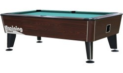 Billiard Table Dynamic Premier, Mahogany, Pool, 9 ft, with coin validator and ball-return-system
