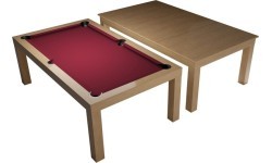 Biljarda / pusdienu galds Mozart, 7 ft, ozols, Club Cloth dzelteni zaļš