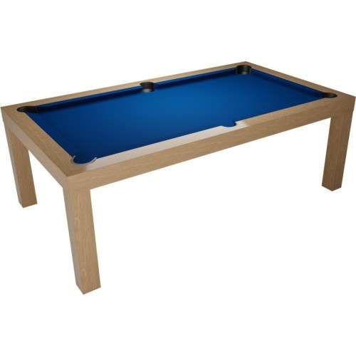 Pool Table / Dining Table, Mozart, 7 ft., oak, Club Cloth yellow green