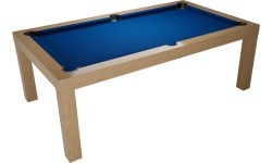 Biljarda / pusdienu galds Mozart, 7 ft, ozols, Club Cloth dzelteni zaļš