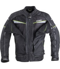 Men’s Motorcycle Jacket W-TEC Progair - Juoda, fluorescencinė