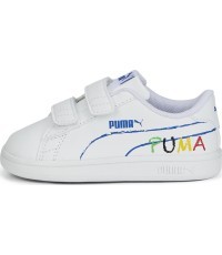Puma bērnu apavi Smash v2 Home School White 386201 02