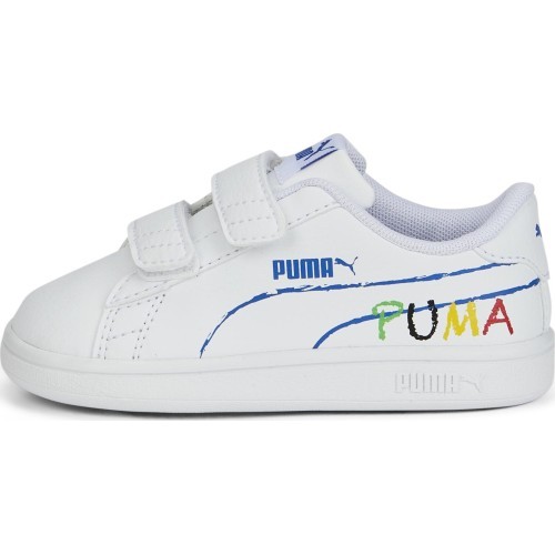 Детская обувь Puma Smash v2 Home School White 386201 02