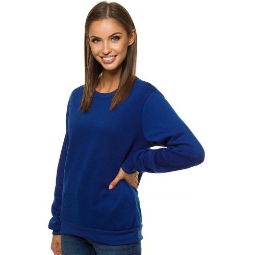 J.Style Women's Fleece Sweatshirt Navy 68W01-66