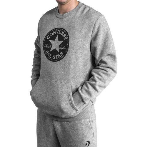 Converse Chuck Patch Graphic Crew Sweatshirt VGH Grey 10005825 035