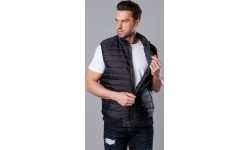 J.Style Men's Vest Black 8MY77-1