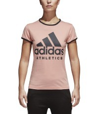 Женская футболка Adidas W Sid Slim Tee Pink Black CF1440