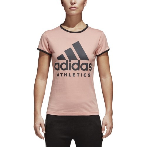 Adidas W Sid Slim Tee Pink Black CF1440