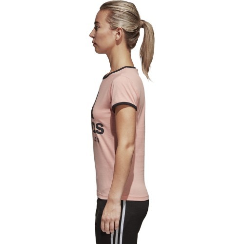 Adidas W Sid Slim Tee Pink Black CF1440