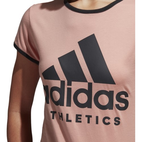 Adidas W Sid Slim Tee Pink Black CF1440