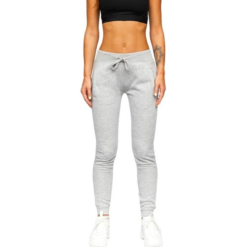 J.Style Women's Fleece Sports Pants Grey 68CK01-2
