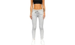 J.Style Women's Fleece Sports Pants Grey 68CK01-2