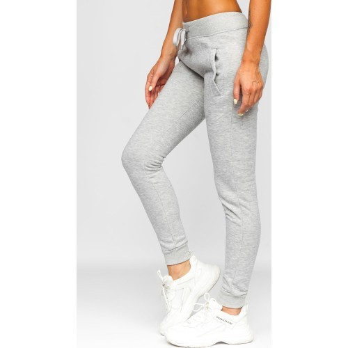 J.Style Women's Fleece Sports Pants Grey 68CK01-2