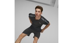 Puma Fit Taped Tee vīriešu skriešanas krekls Black 523190 01
