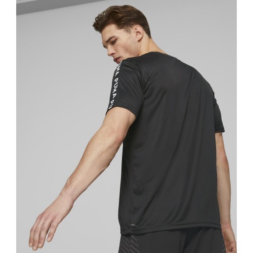 Puma Fit Taped Tee vīriešu skriešanas krekls Black 523190 01