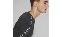 Puma Fit Taped Tee vīriešu skriešanas krekls Black 523190 01
