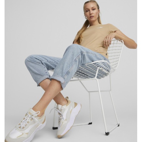 Puma Ess+ Embroidery sieviešu blūze, krēmkrāsas 848331 89
