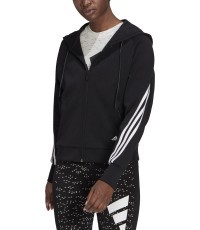 Женская толстовка Adidas W FI 3S FZ Hoodie, чёрная GL0339