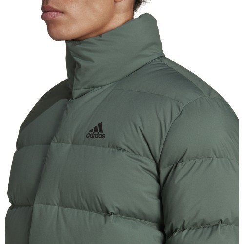 Мужская пуховая куртка Adidas Helionic Mid, зелёная, HG6282