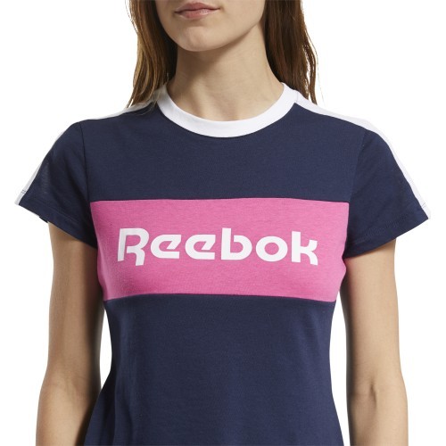 Reebok Te Linear Logo Deta Blue Women's Blouse
