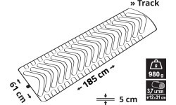 Inflatable Mat Cattara Track - Blue, 215x61cm