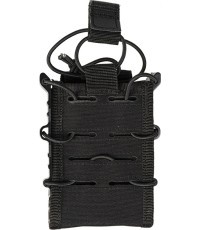 BLACK OPEN TOP FLEX MAGAZINE POUCH SINGLE