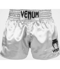 Venum Classic Muay Thai Shorts - Silver/Black