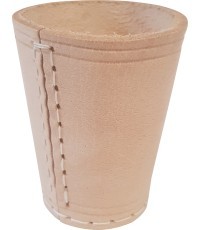 Ādas pokera kausiņš kauliņiem, 9 cm
