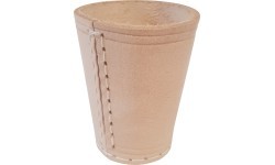 Ādas pokera kausiņš kauliņiem, 9 cm