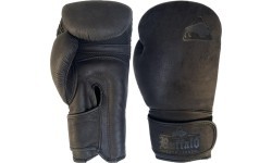 Боксерские перчатки Buffalo Leather черные 14oz