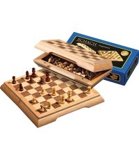 Ceļojumu šaha komplekts Philos koka, magnētiskais 17x8,5cm